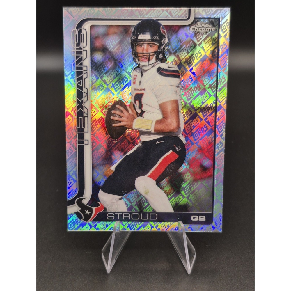 2025 Topps Chrome‎ CJ Stroud #119 Fanatics Exclusive Logo Refractor Texans SP